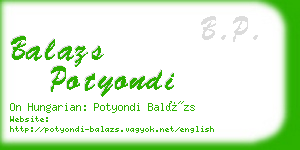 balazs potyondi business card